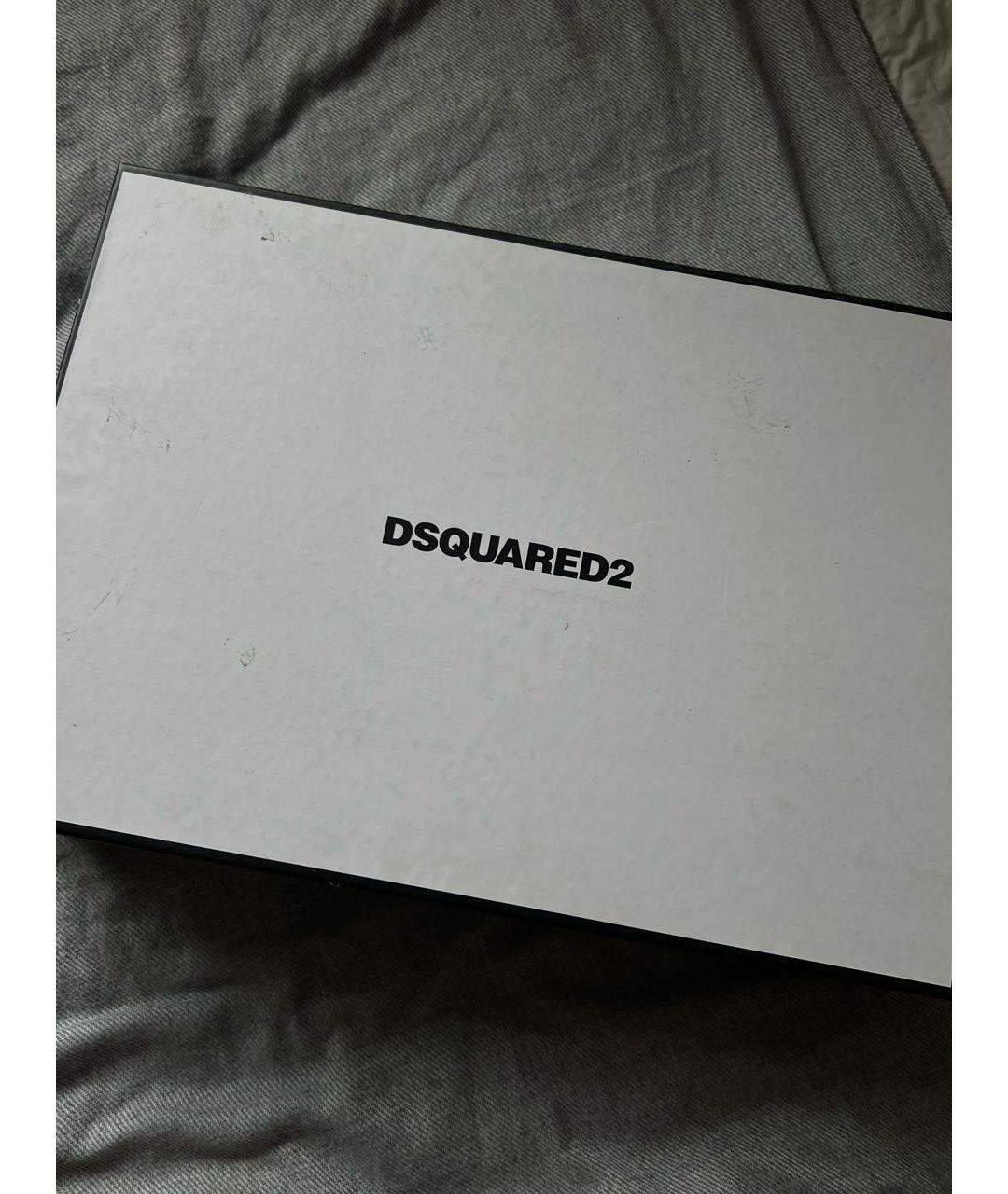 DSQUARED2 Черные кожаные ботинки, фото 5