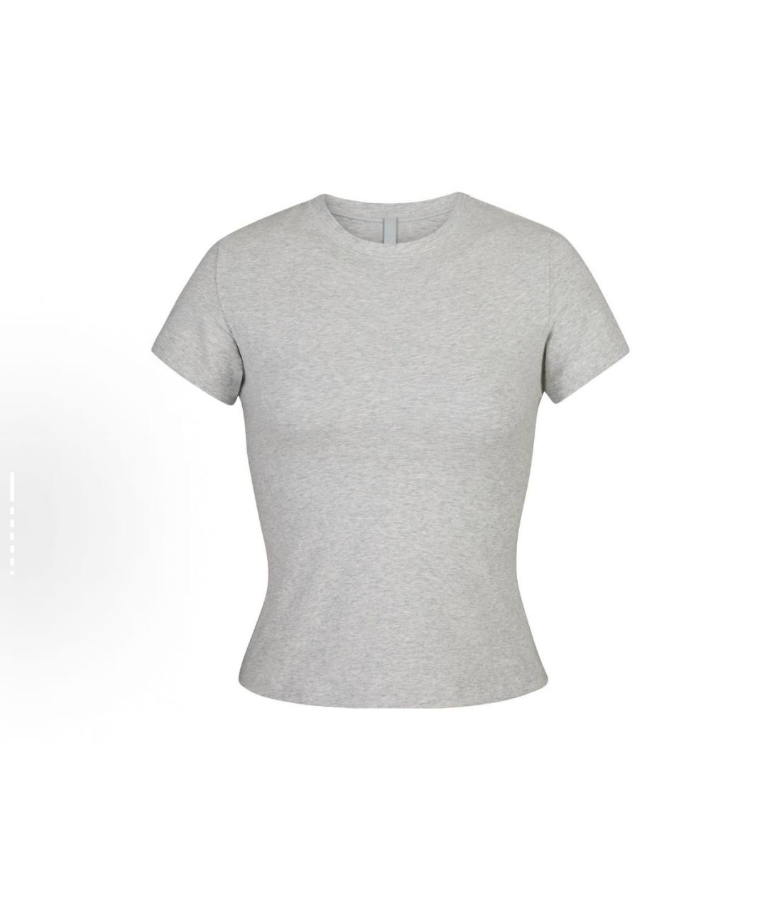 SKIMS Серая хлопковая футболка, фото 7