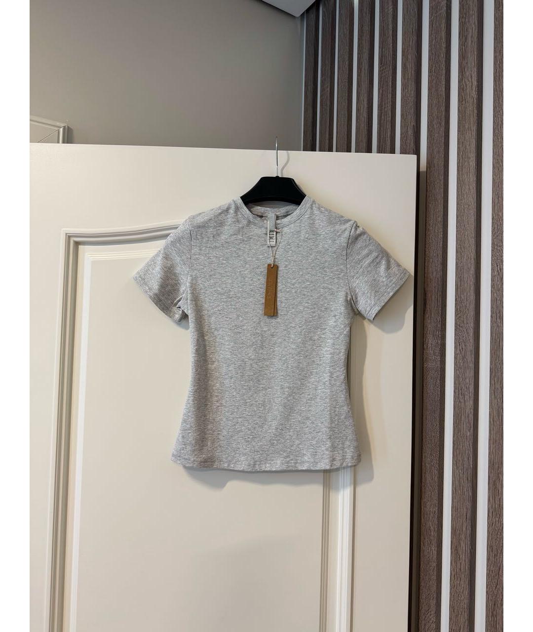 SKIMS Серая хлопковая футболка, фото 2