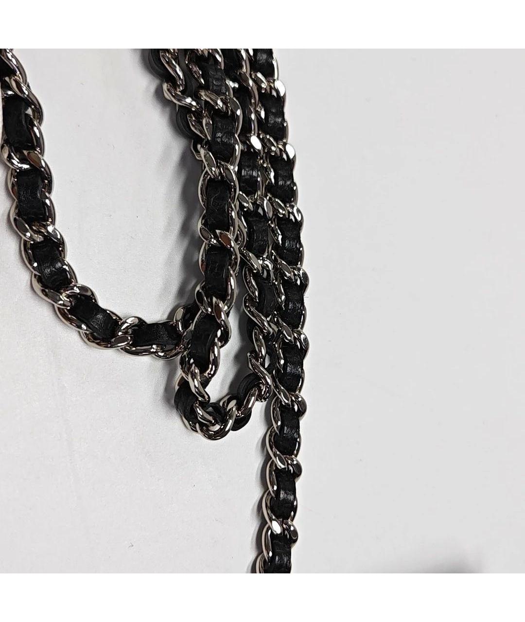 CHANEL Черная кожаная сумка через плечо, фото 8