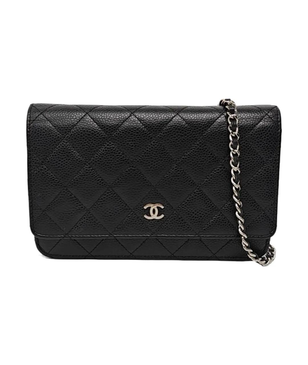 CHANEL Черная кожаная сумка через плечо, фото 9