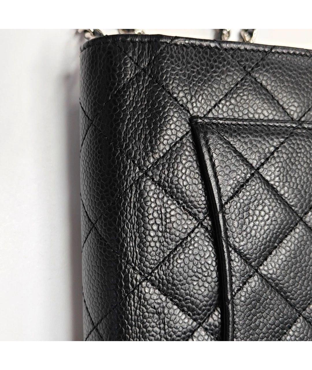 CHANEL Черная кожаная сумка через плечо, фото 6