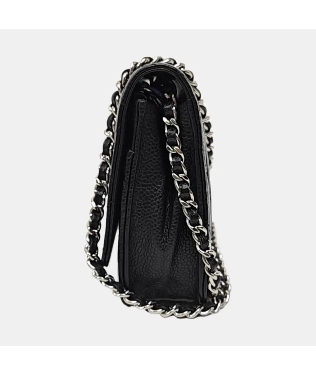 CHANEL Черная кожаная сумка через плечо, фото 2