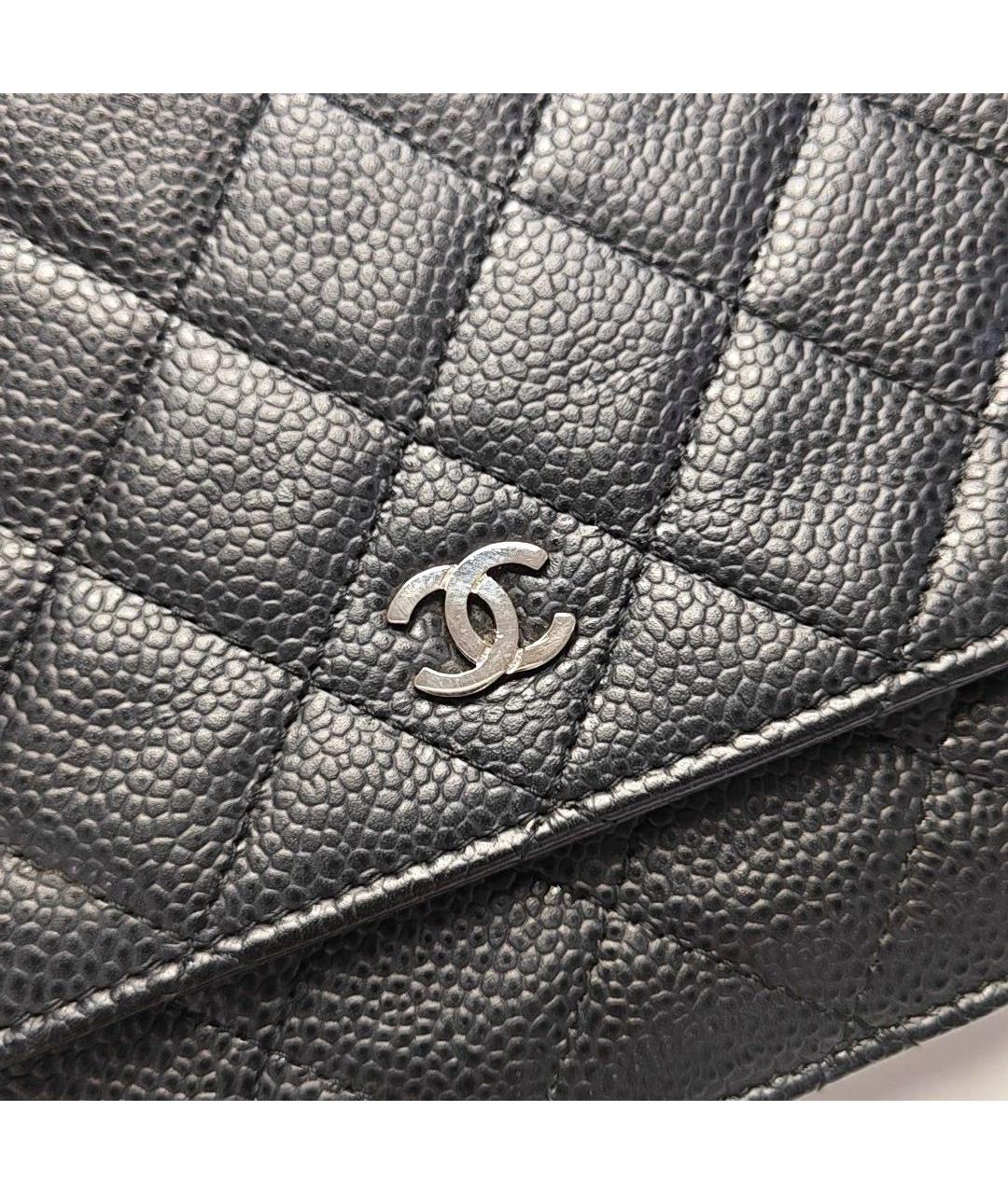 CHANEL Черная кожаная сумка через плечо, фото 5
