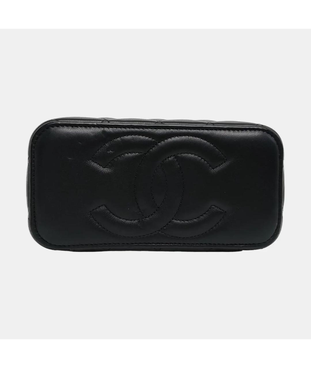 CHANEL Черная кожаная сумка через плечо, фото 5