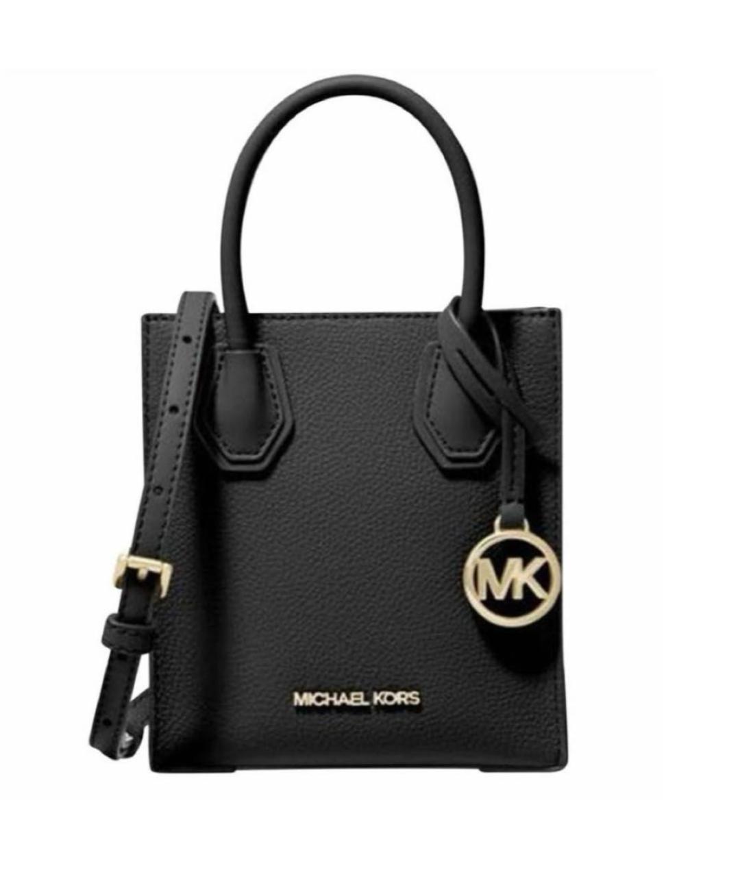 MICHAEL KORS Черная кожаная сумка с короткими ручками, фото 9