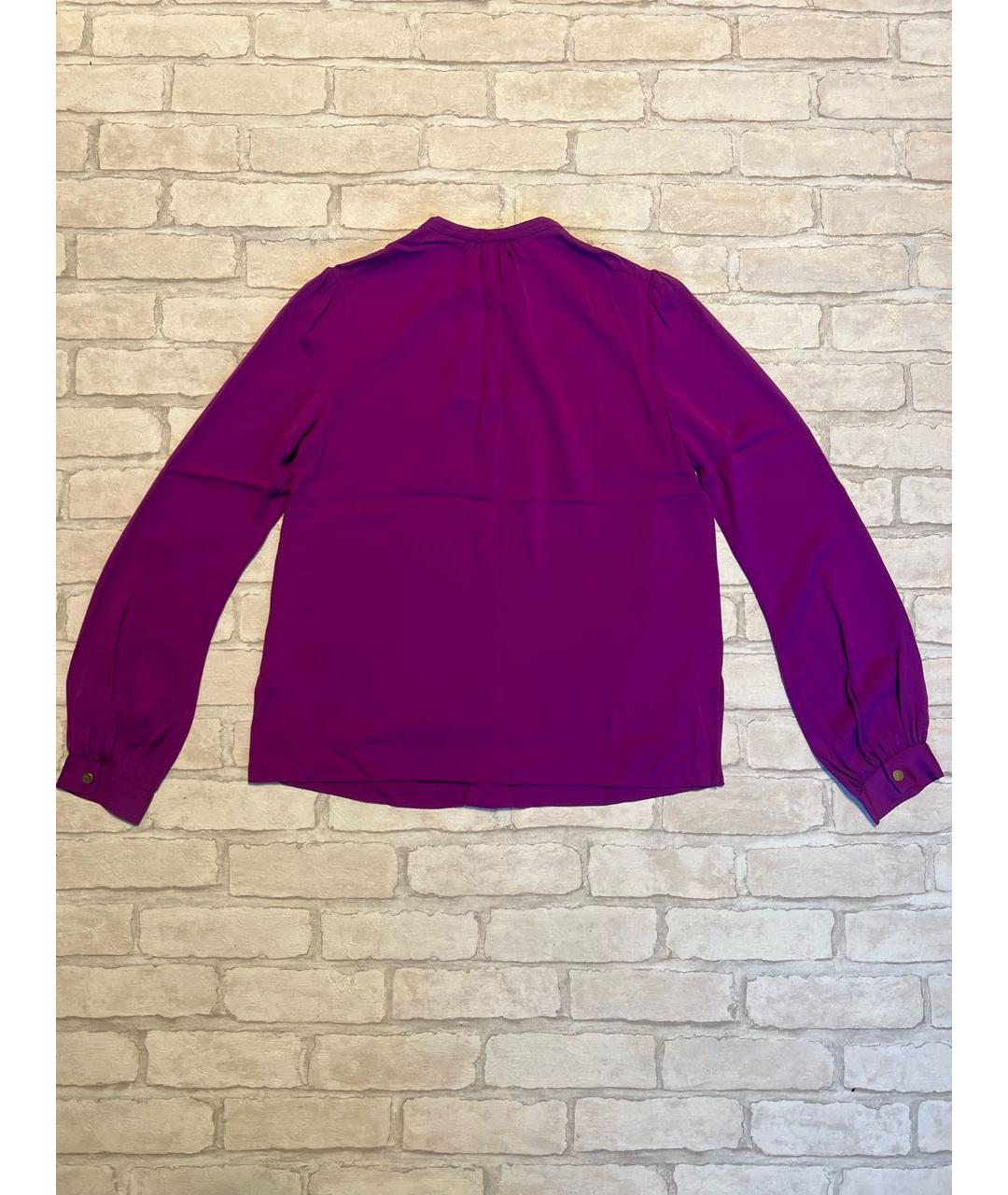 DIANE VON FURSTENBERG Фиолетовая шелковая блузы, фото 2
