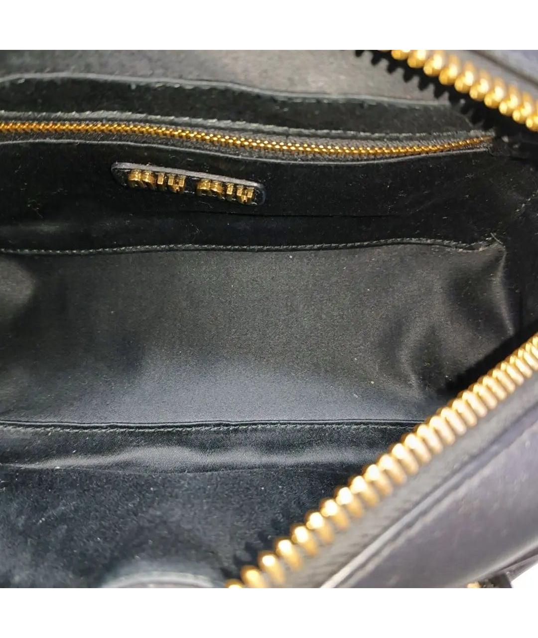 MIU MIU Черная кожаная сумка с короткими ручками, фото 3