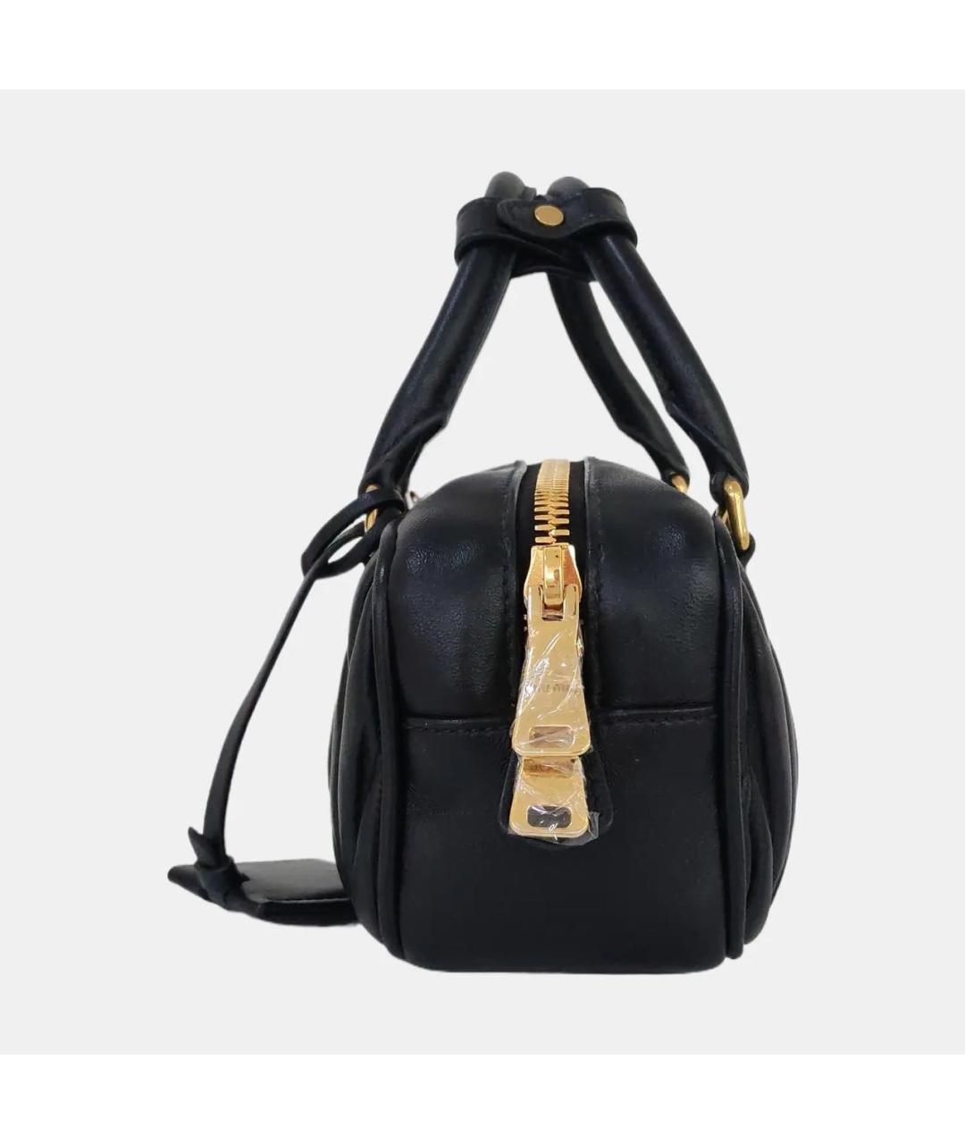 MIU MIU Черная кожаная сумка с короткими ручками, фото 2