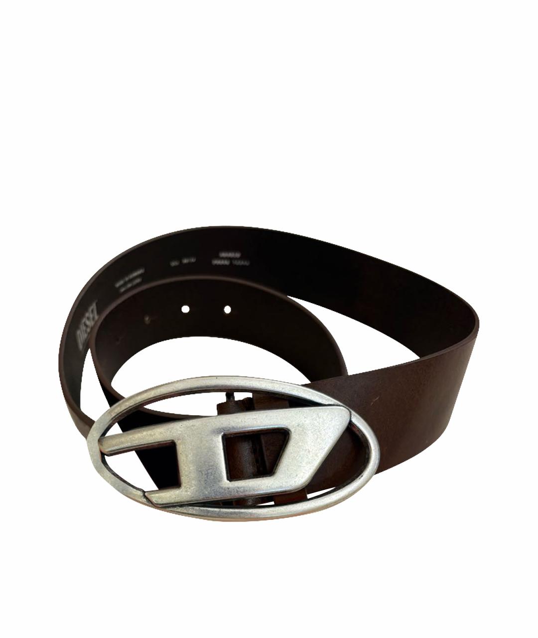 DIESEL Коричневый кожаный ремень, фото 1