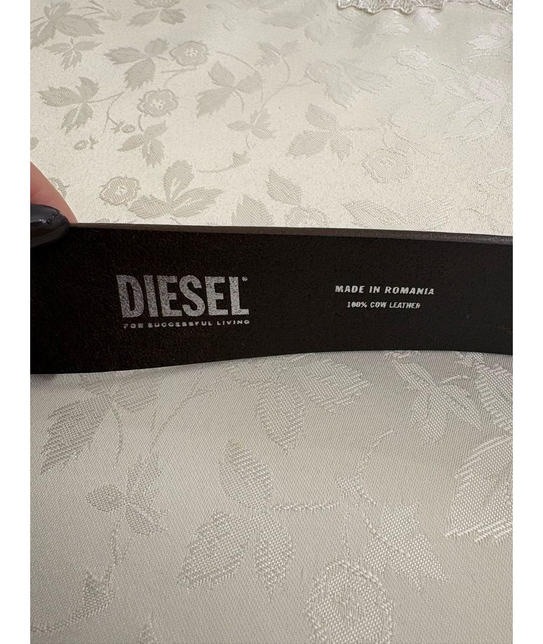 DIESEL Коричневый кожаный ремень, фото 4