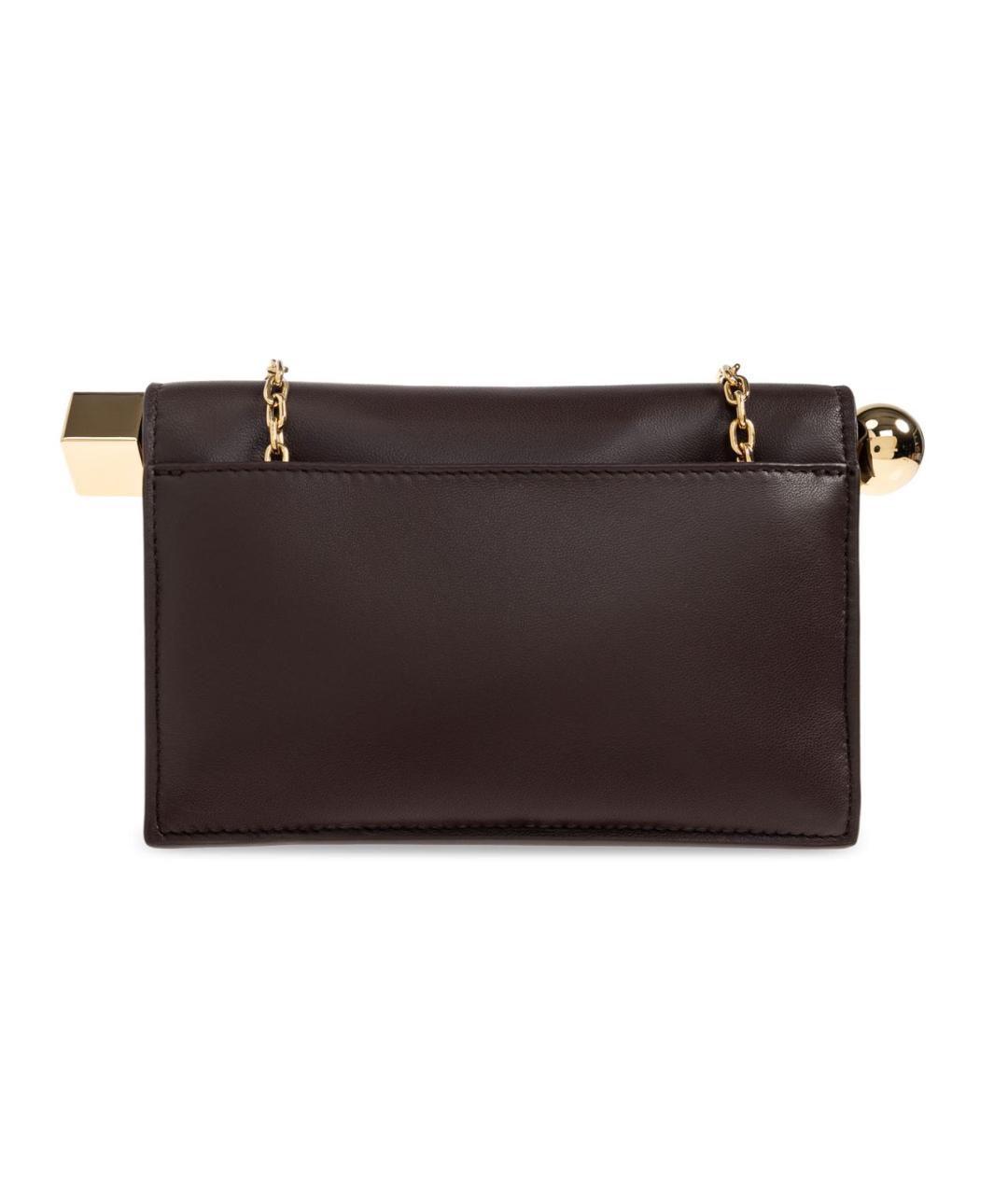 JACQUEMUS Коричневая кожаная сумка через плечо, фото 4