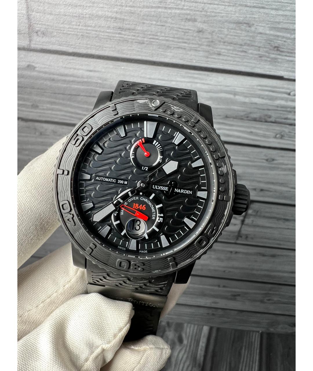 Ulysse Nardin Черные часы, фото 3