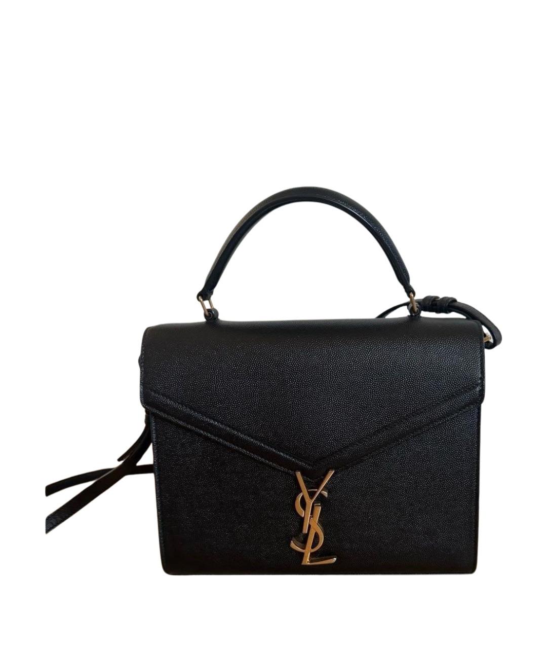 SAINT LAURENT Черная кожаная сумка через плечо, фото 1