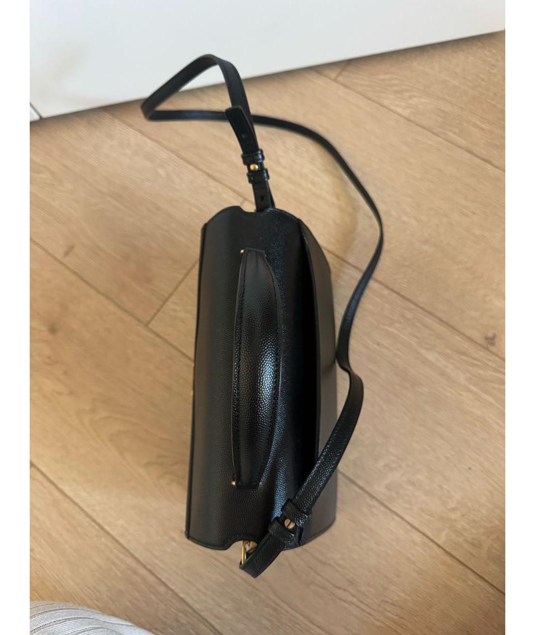 SAINT LAURENT Черная кожаная сумка через плечо, фото 6
