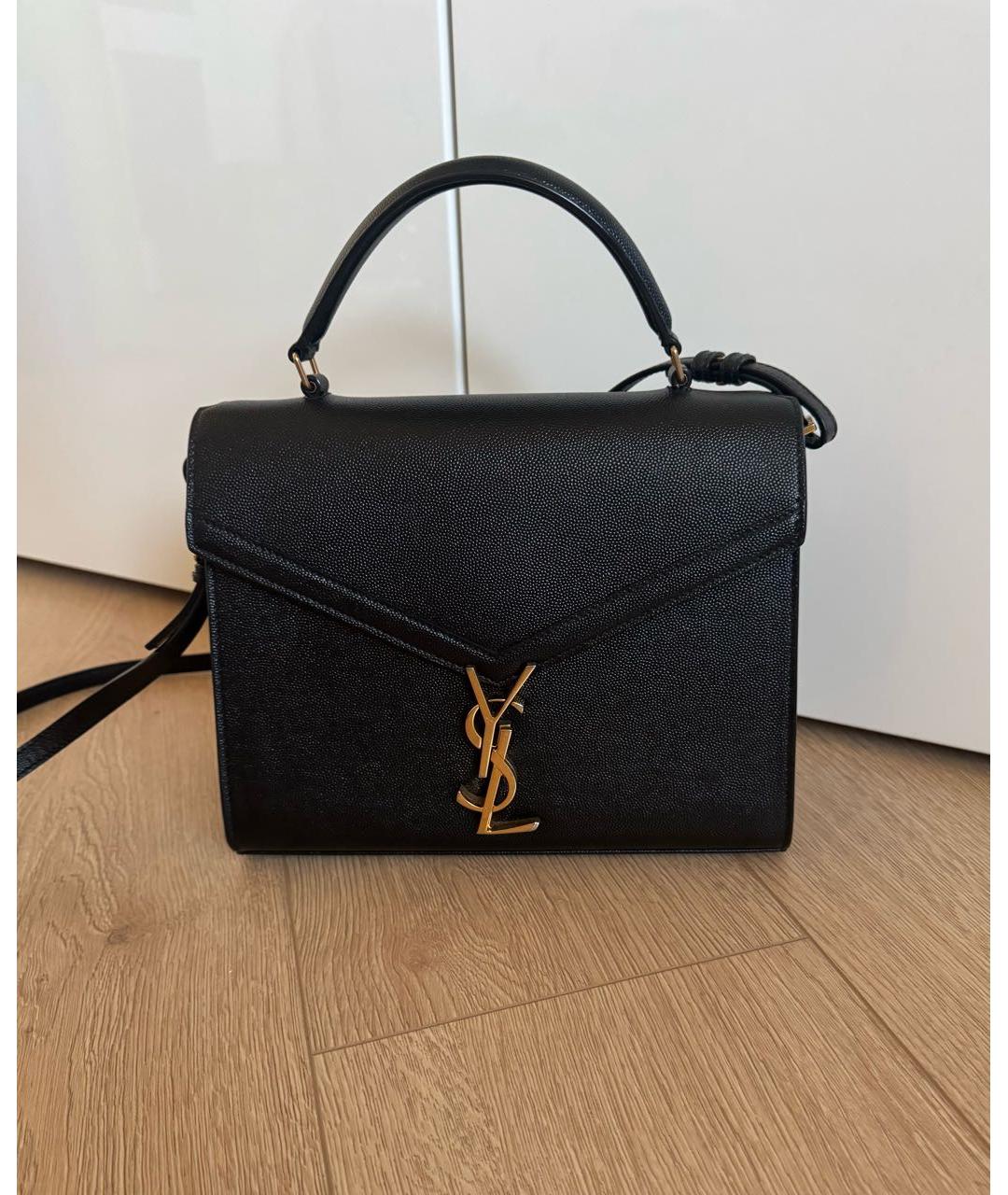 SAINT LAURENT Черная кожаная сумка через плечо, фото 9