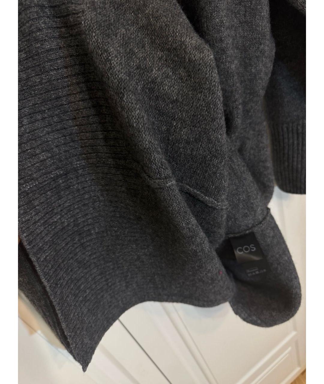 COS Антрацитовое шерстяное повседневное платье, фото 7