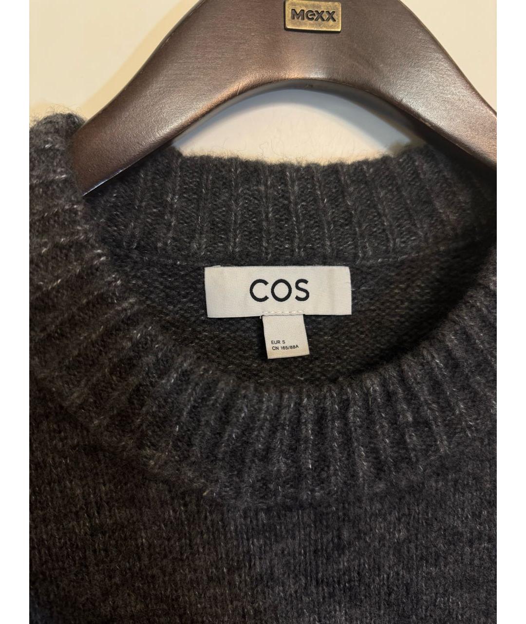 COS Антрацитовое шерстяное повседневное платье, фото 3