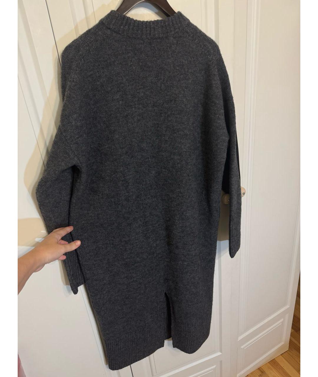 COS Антрацитовое шерстяное повседневное платье, фото 8