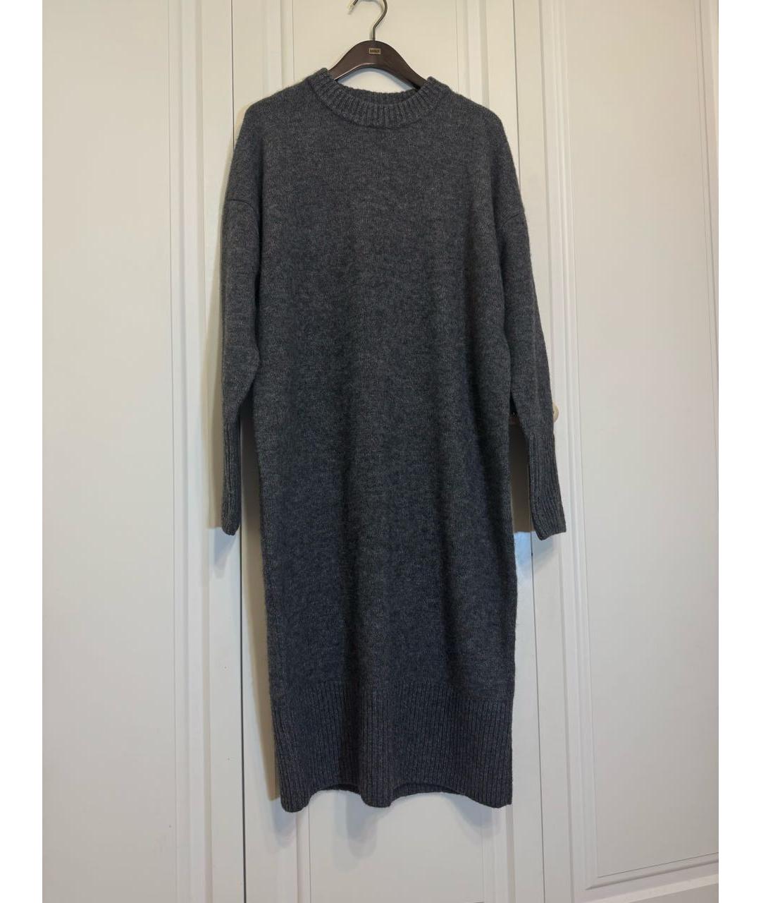COS Антрацитовое шерстяное повседневное платье, фото 2