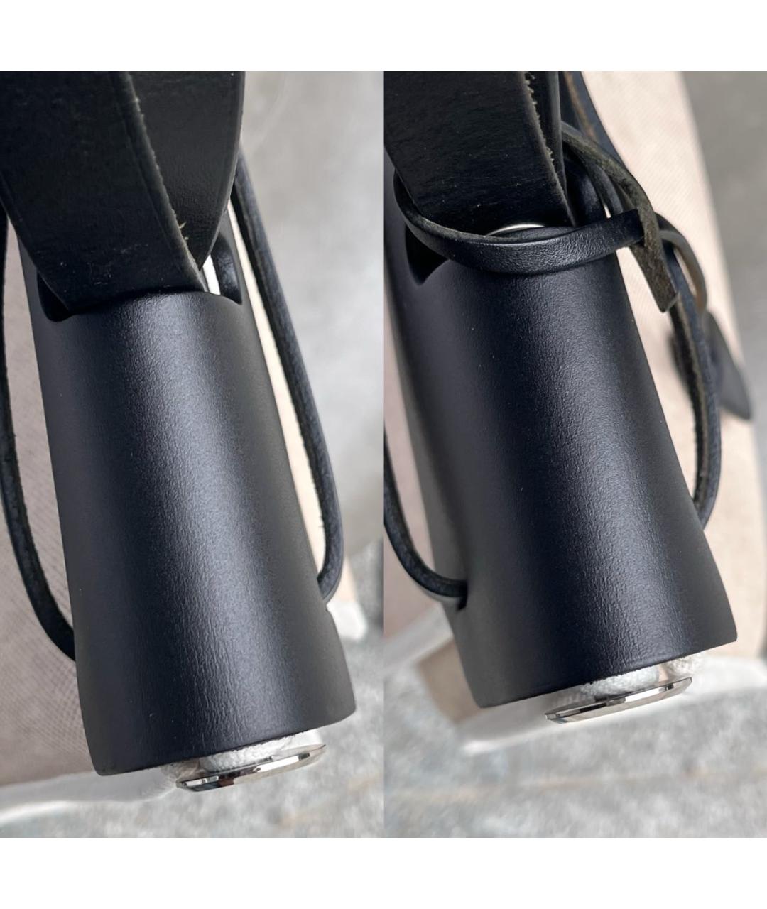 HERMES Черная кожаная сумка через плечо, фото 8