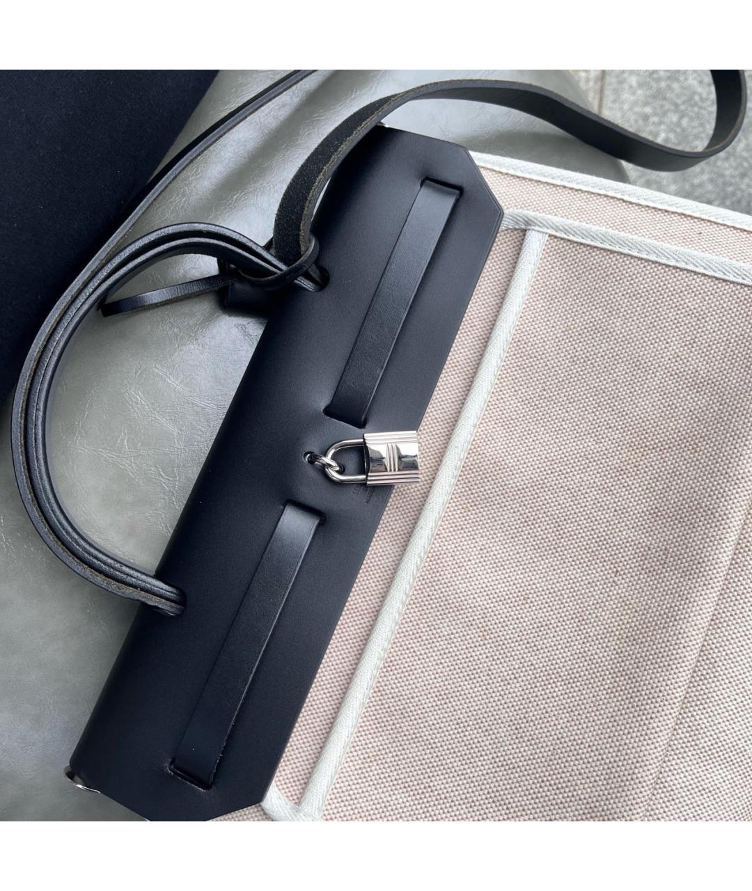 HERMES Черная кожаная сумка через плечо, фото 5