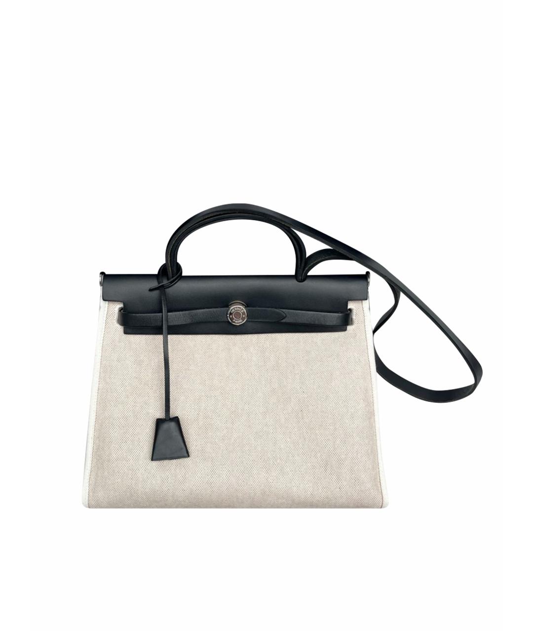 HERMES Черная кожаная сумка через плечо, фото 1