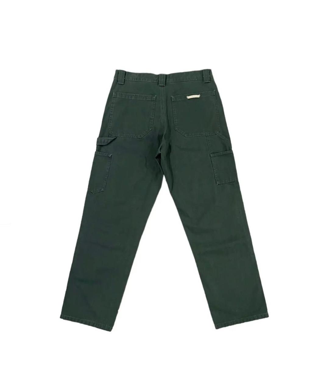 CHROME HEARTS Зеленые хлопковые прямые джинсы, фото 2