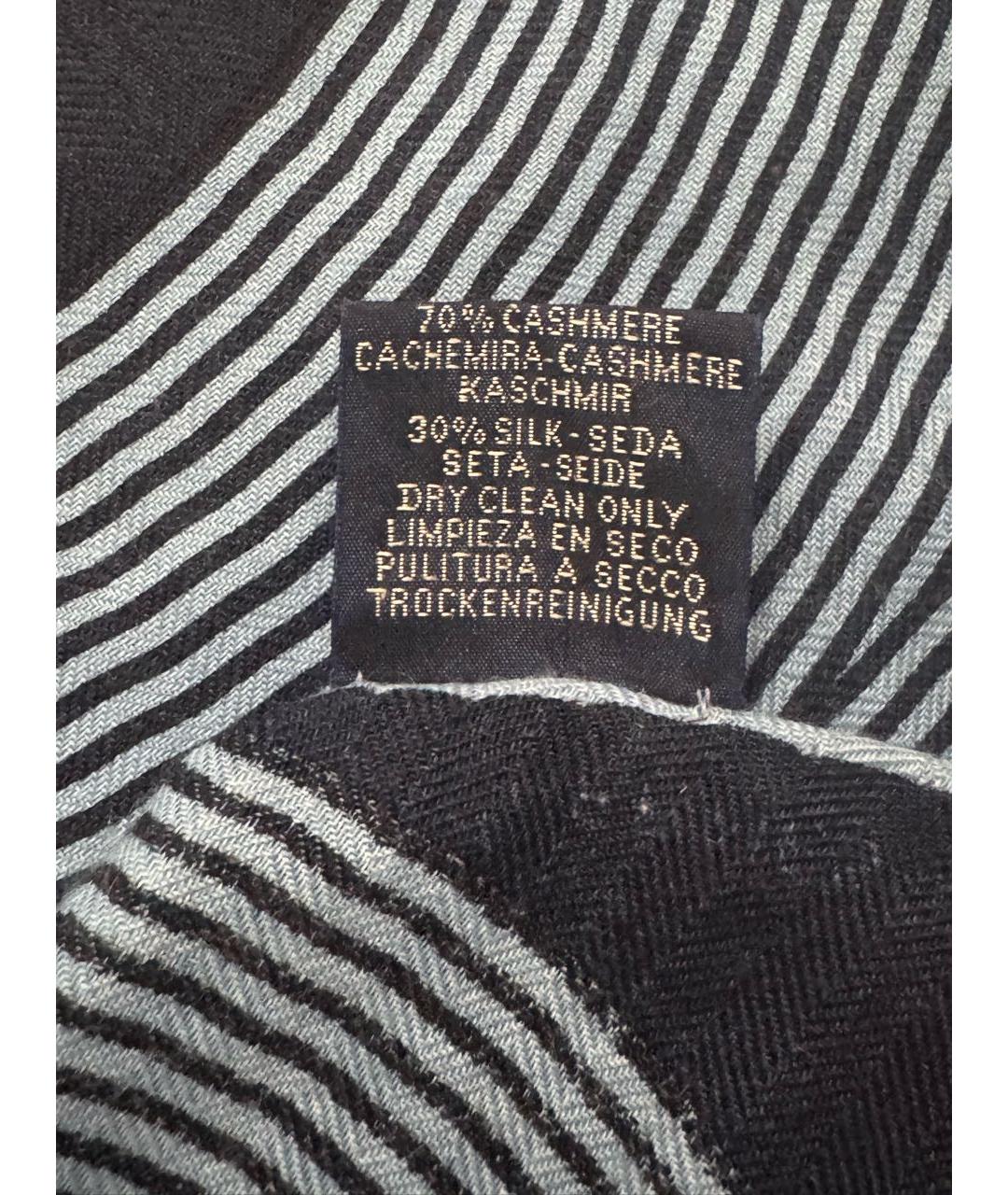 HERMES Синий кашемировый платок, фото 5