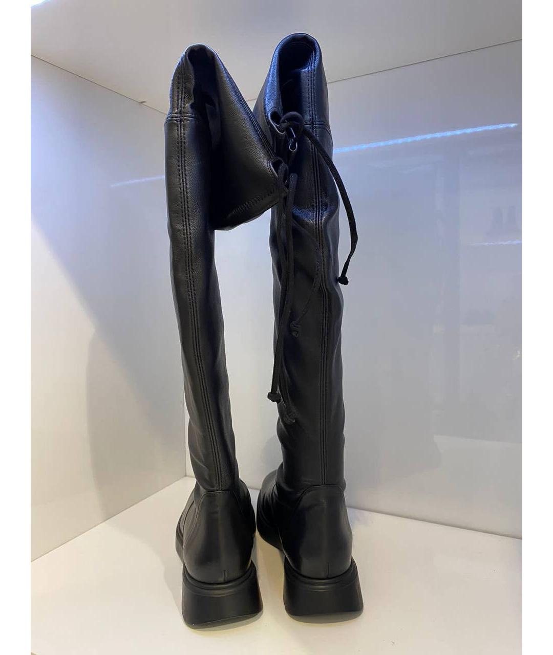 STUART WEITZMAN Черные кожаные ботфорты, фото 3