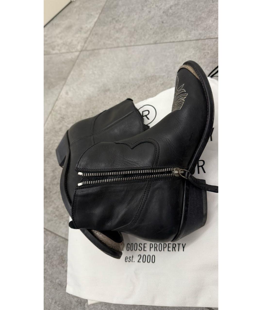 GOLDEN GOOSE DELUXE BRAND Коричневые кожаные полусапоги, фото 7