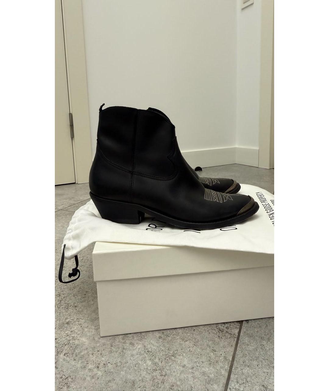 GOLDEN GOOSE DELUXE BRAND Коричневые кожаные полусапоги, фото 9