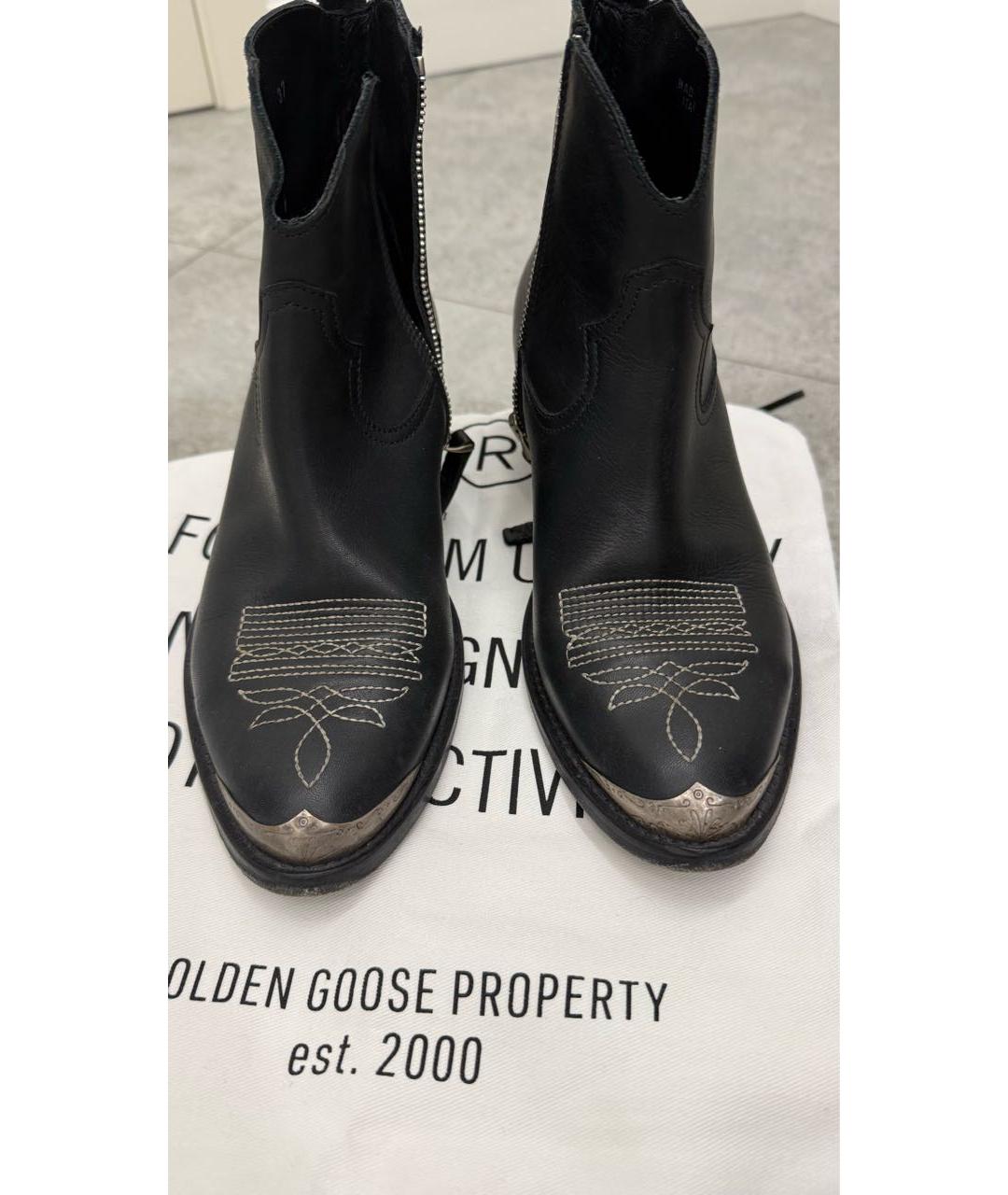 GOLDEN GOOSE DELUXE BRAND Коричневые кожаные полусапоги, фото 2