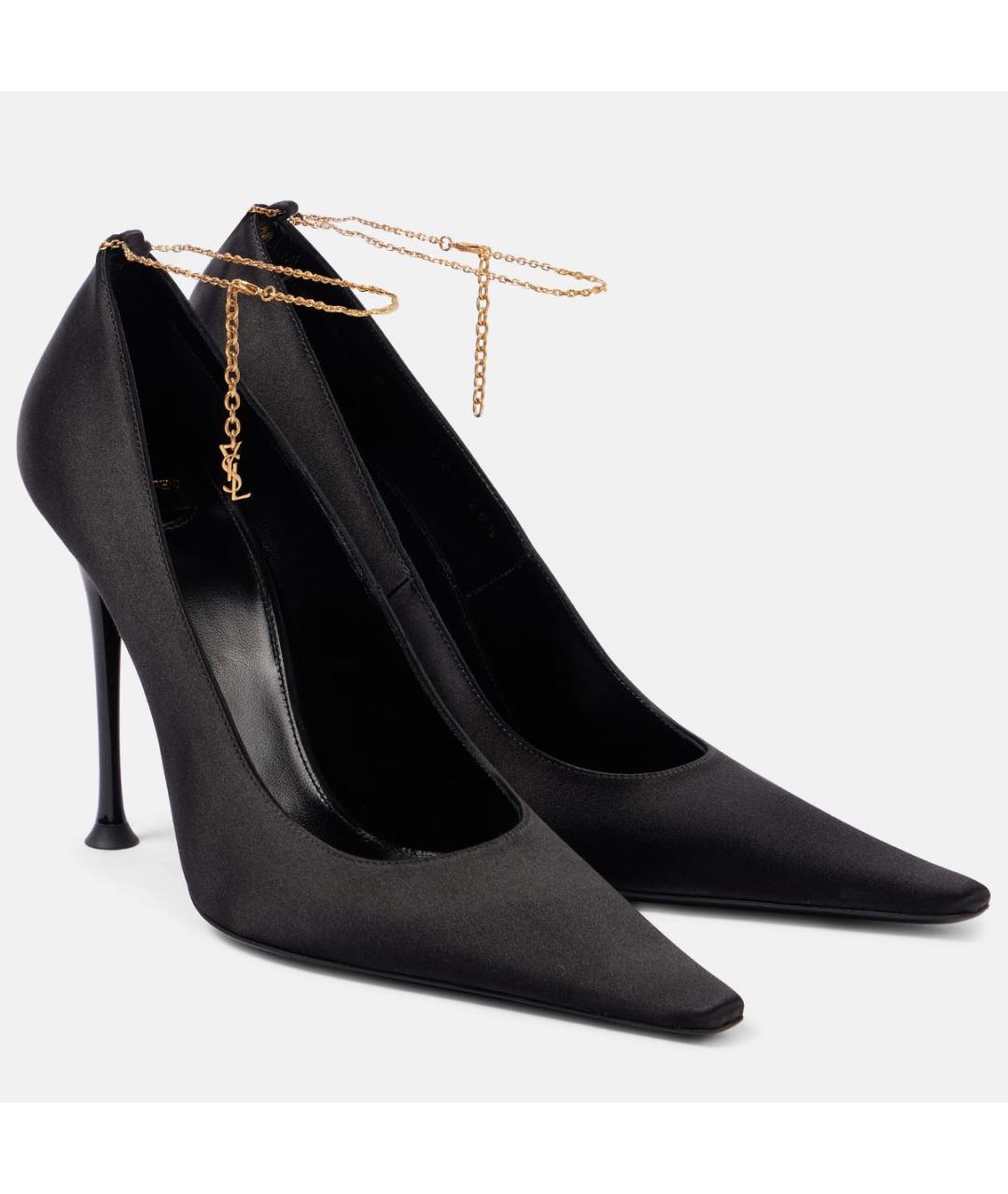 SAINT LAURENT Черные текстильные туфли, фото 7