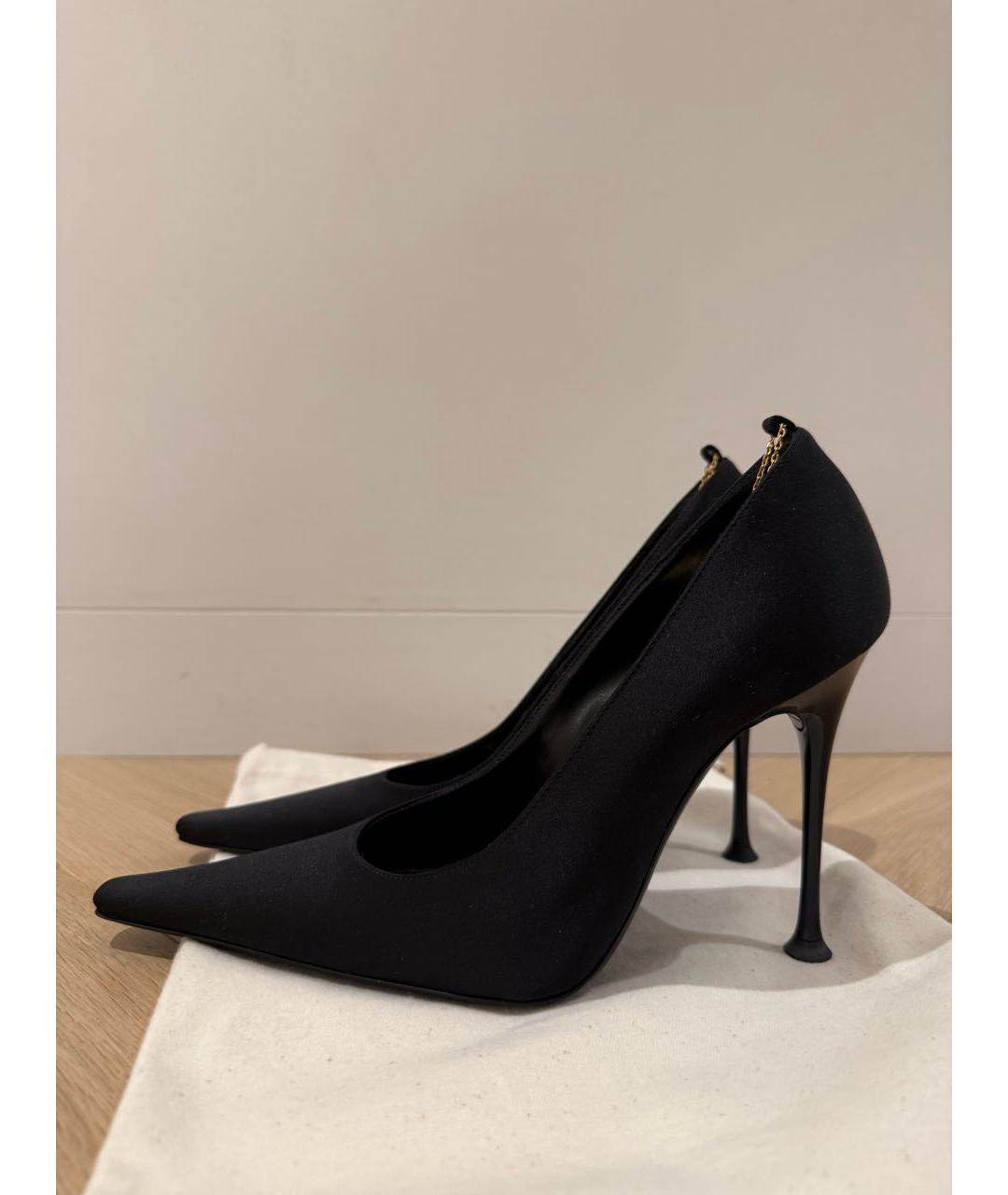 SAINT LAURENT Черные текстильные туфли, фото 6