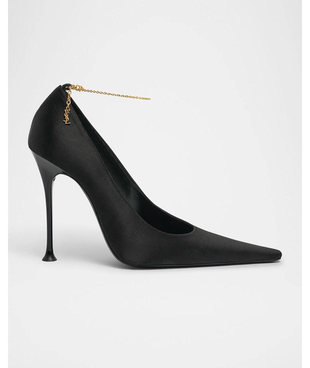 SAINT LAURENT Черные текстильные туфли, фото 9