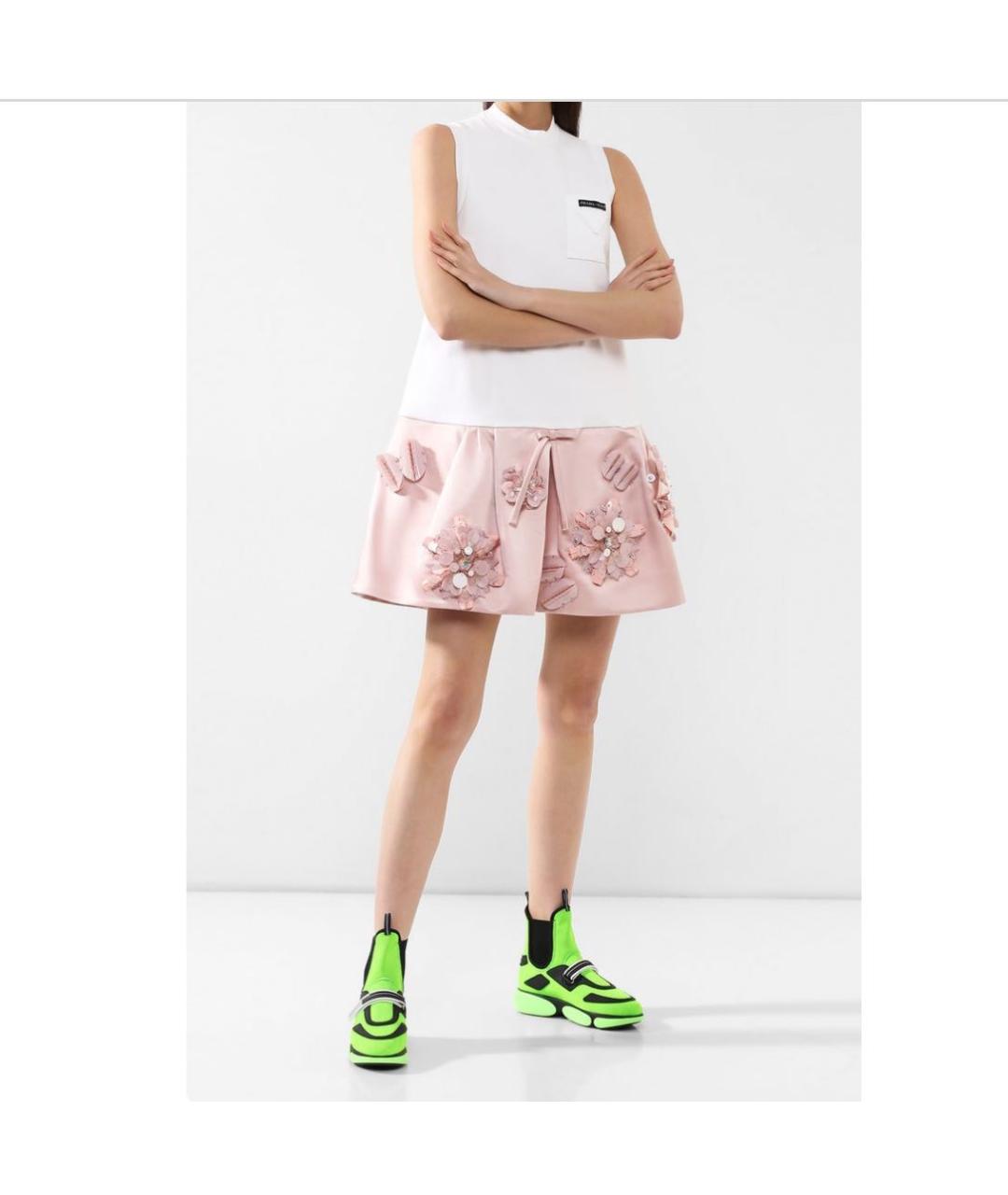 PRADA Салатовые текстильные кроссовки, фото 5