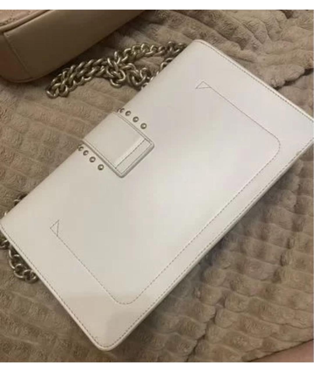 PINKO Белая кожаная сумка через плечо, фото 3