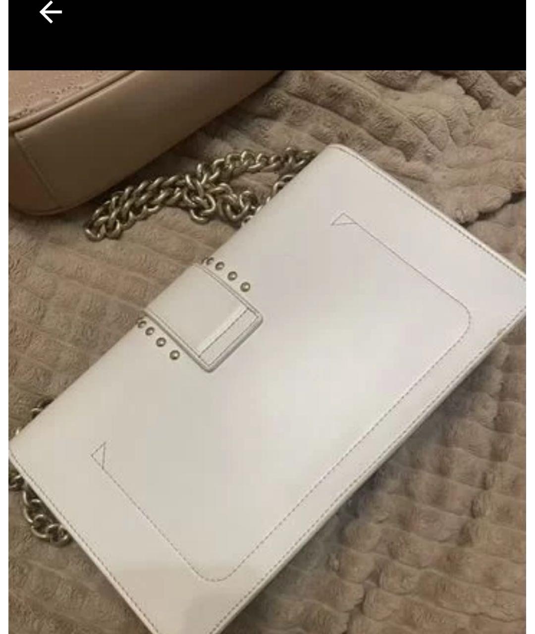 PINKO Белая кожаная сумка через плечо, фото 4