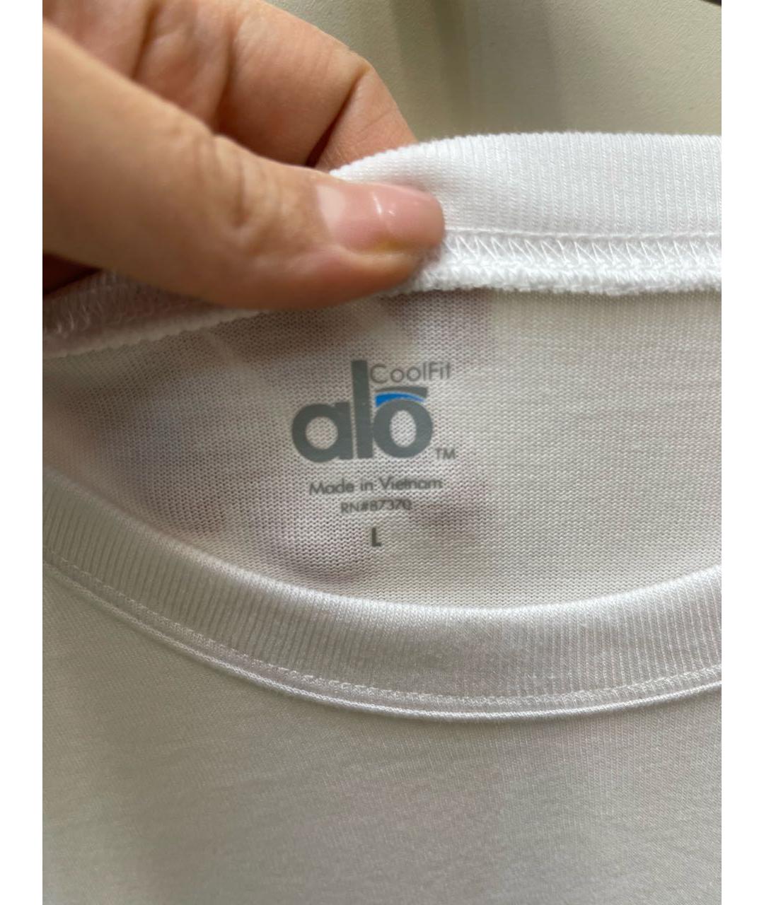 ALO YOGA Белая футболка, фото 4