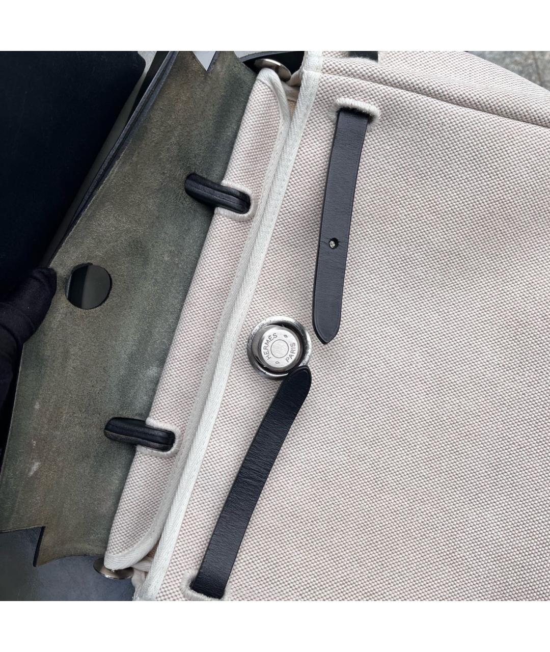 HERMES Черная кожаная сумка с короткими ручками, фото 4