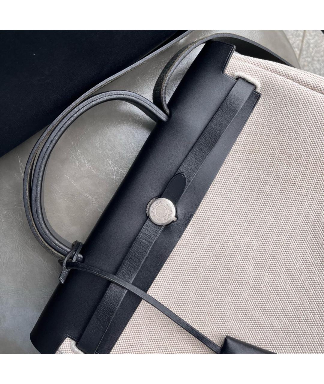 HERMES Черная кожаная сумка с короткими ручками, фото 6