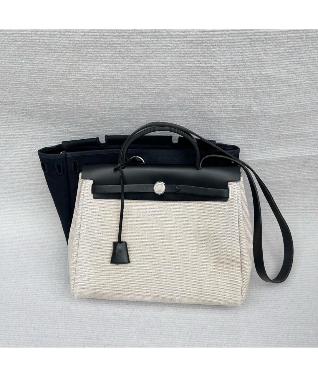 HERMES Черная кожаная сумка с короткими ручками, фото 9