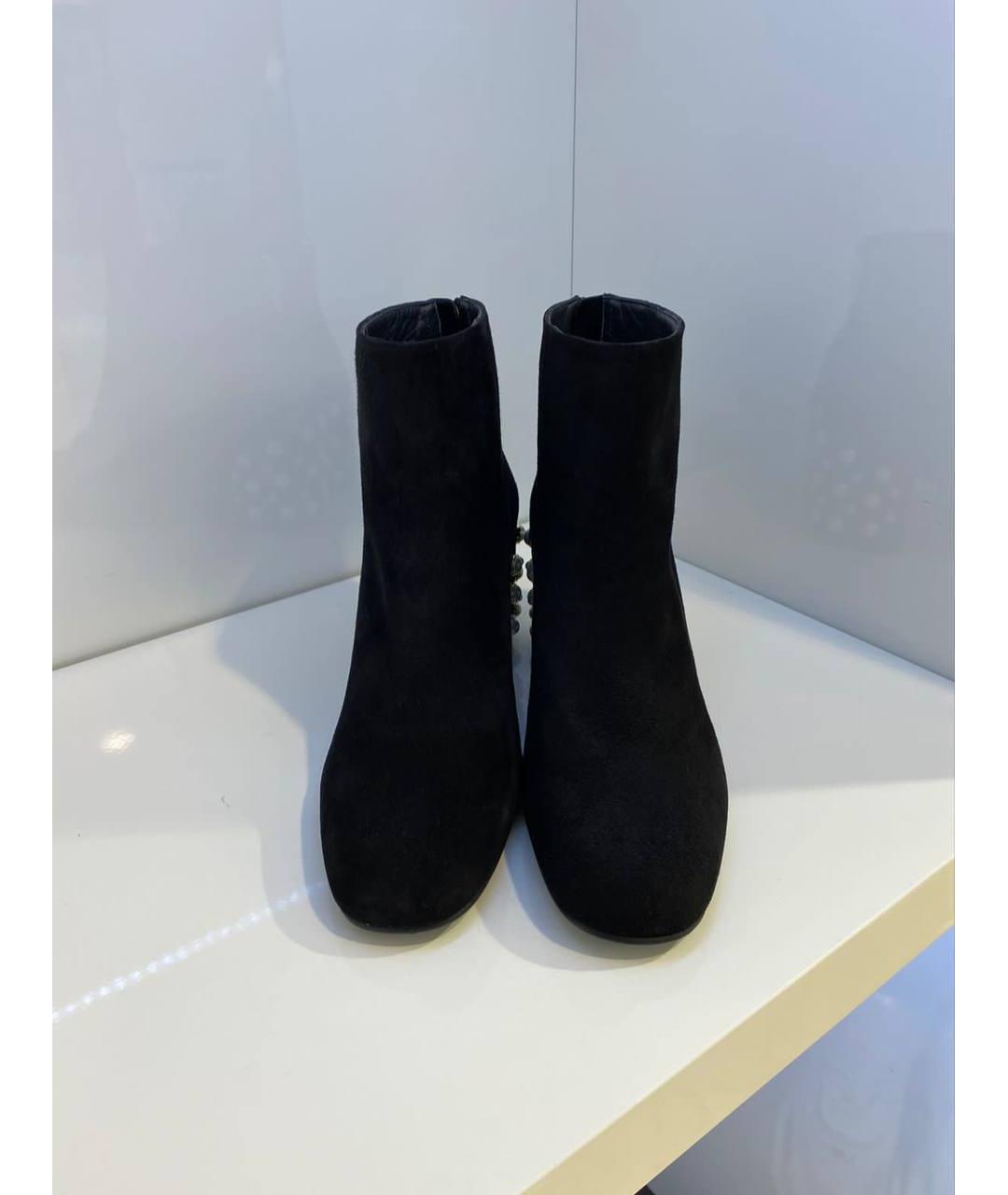 STUART WEITZMAN Черные замшевые ботинки, фото 2