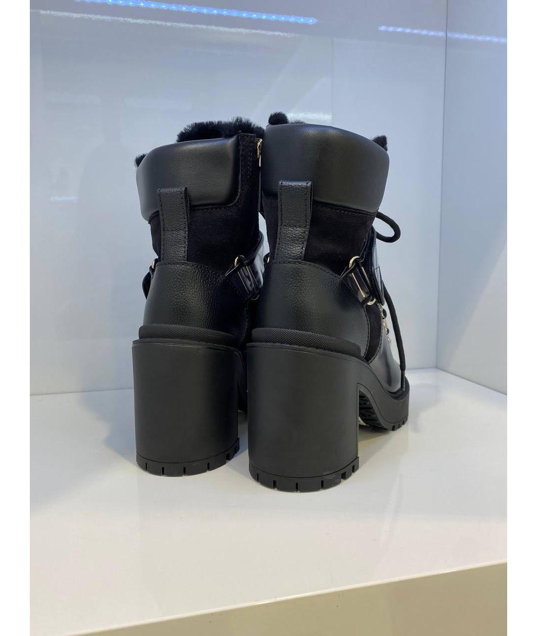 VALENTINO Черные кожаные ботинки, фото 3