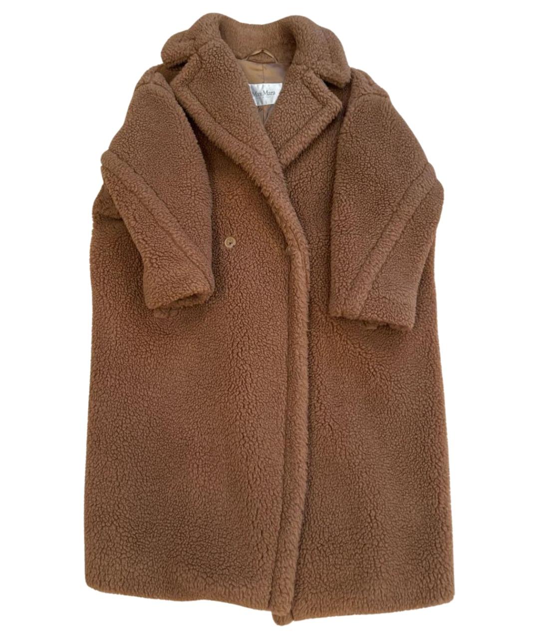 MAX MARA Коричневое шерстяное пальто, фото 1