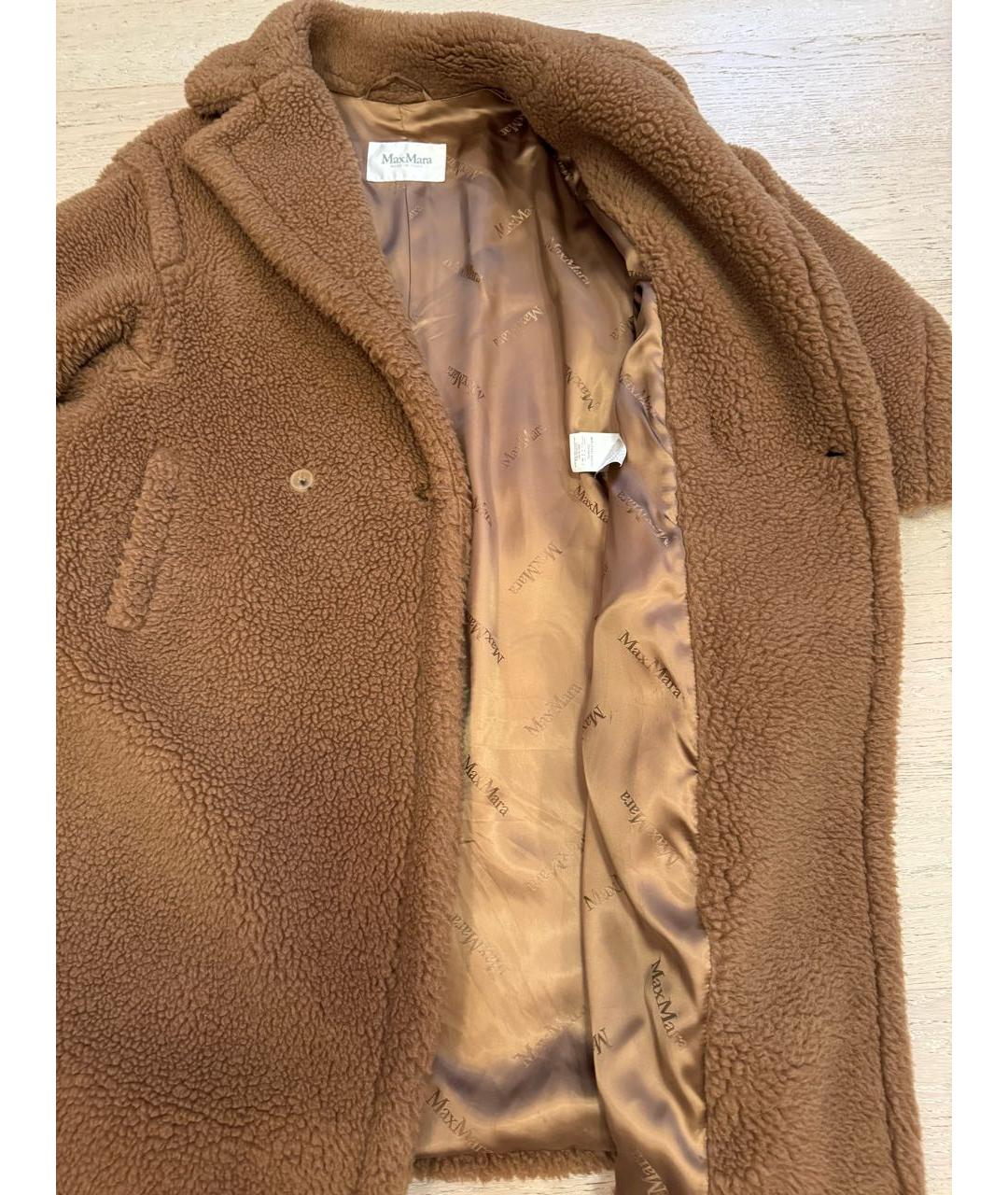 MAX MARA Коричневое шерстяное пальто, фото 2