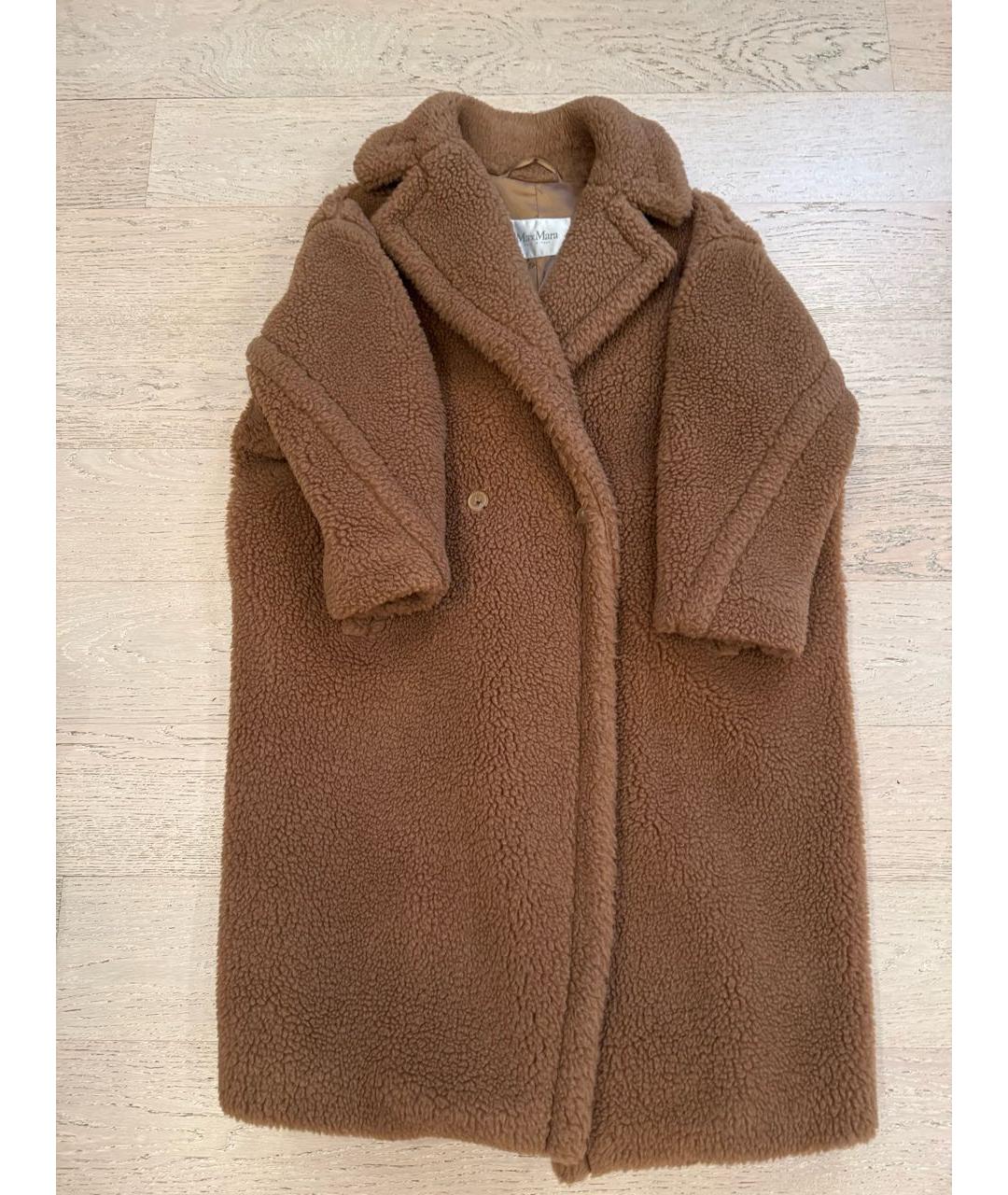 MAX MARA Коричневое шерстяное пальто, фото 4