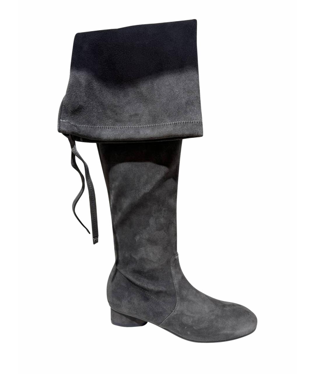 STUART WEITZMAN Серые замшевые ботфорты, фото 1