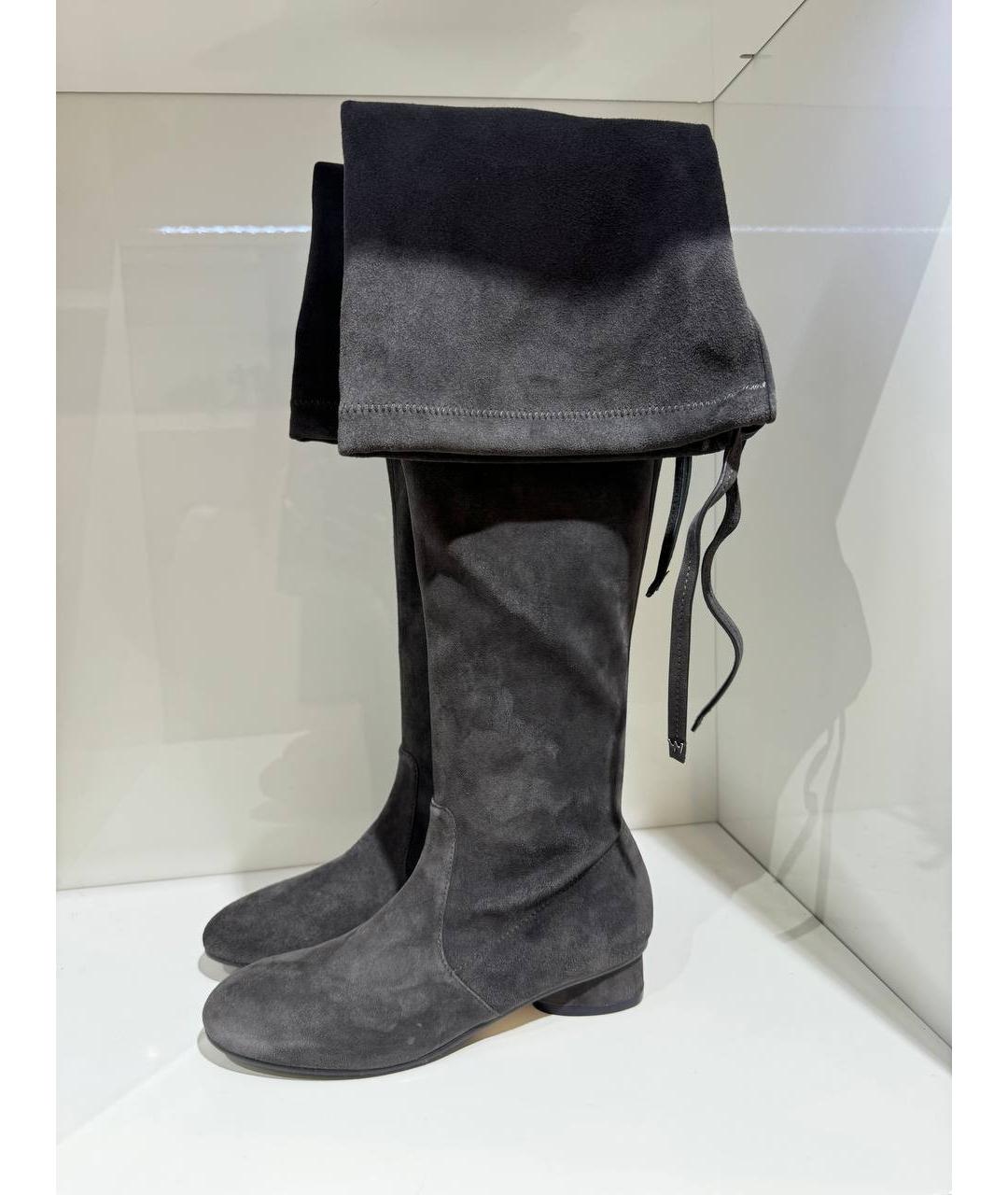 STUART WEITZMAN Серые замшевые ботфорты, фото 4